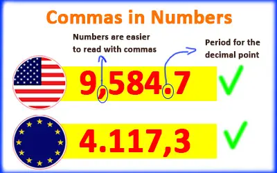 Using commas and dots in numbers
