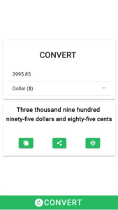 Number to words converter app